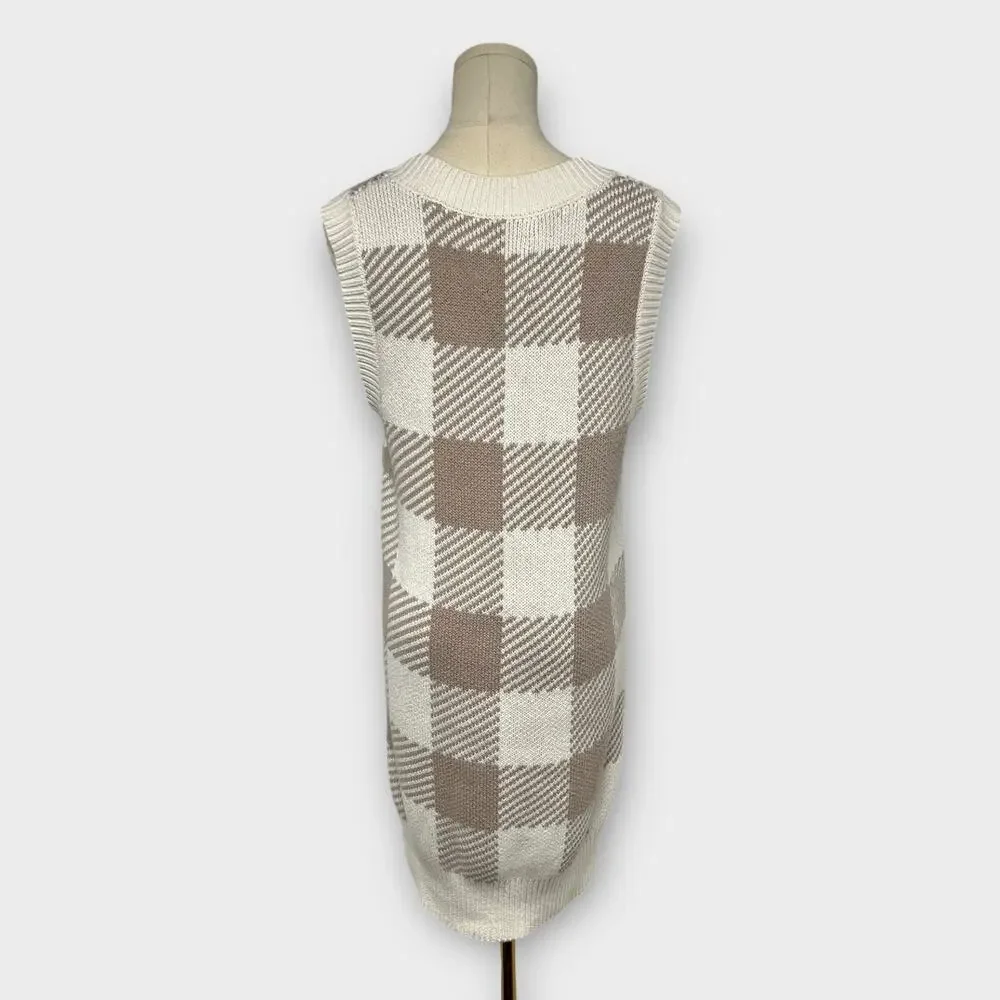 Abercrombie & Fitch Plaid Sweater Vest Dress Size XS - Picture 4 of 7